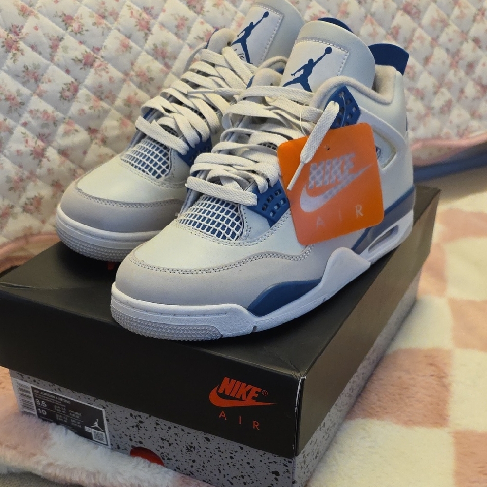 Nike Air Jordan Retro 4 Industrial blue 2024 Size 8.5 MEN Military Blue DS